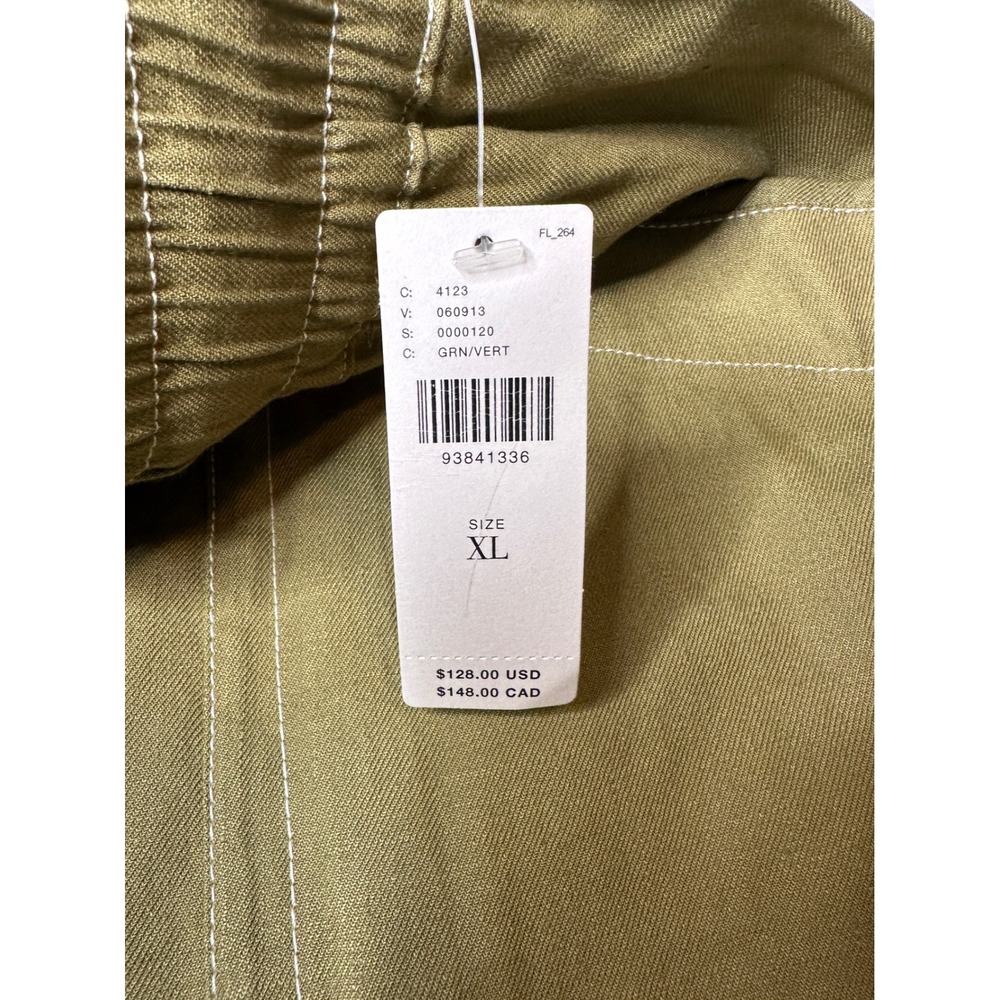 Maeve Pants Womens XL Green Wide Leg Contrast Stitch Drawstring NWT - Picture 4 of 8